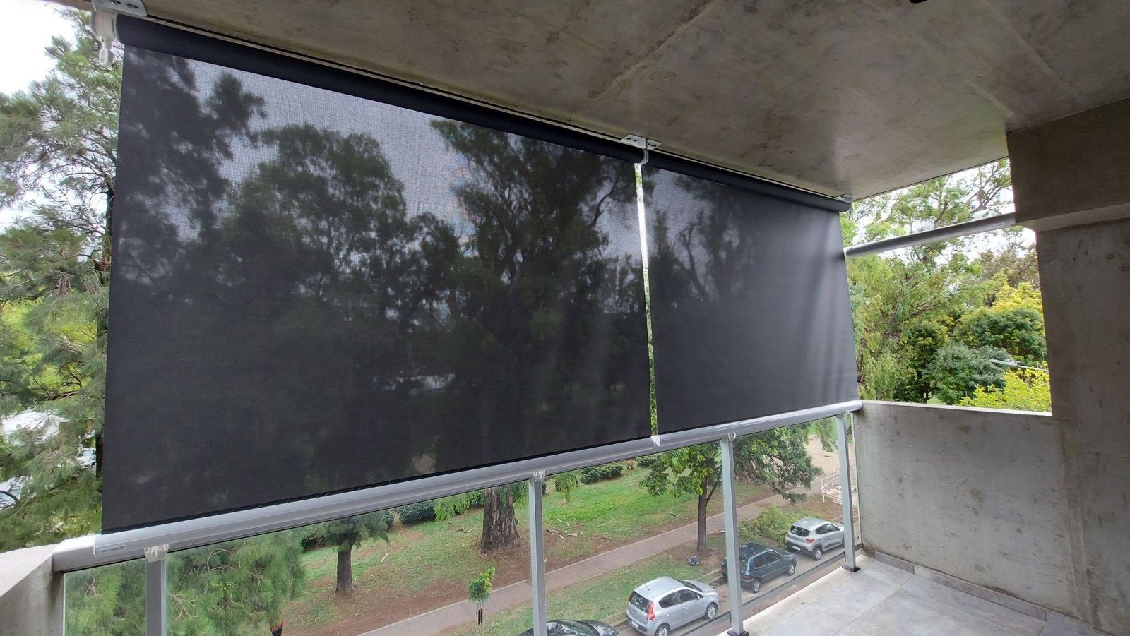 Toldo vertical en balcón